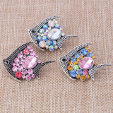 6pcs Fish 18mm Metal Snap Buttons Jewelry for Snap Bracelets Bangles ZA1116