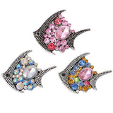 6pcs Fish 18mm Metal Snap Buttons Jewelry for Snap Bracelets Bangles ZA1116