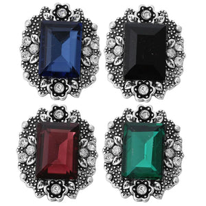 6pcs Metal Snap Jewelry Crystal Button 18mm Snap Bracelets Bangles