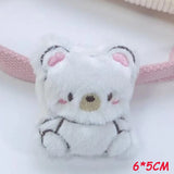 6pcs Cartoon Plush Animals Patches DIY Dog/Panda/Rabbit/Bear Accessories