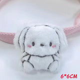 6pcs Cartoon Plush Animals Patches DIY Dog/Panda/Rabbit/Bear Accessories