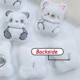 6pcs Cartoon Plush Animals Patches DIY Dog/Panda/Rabbit/Bear Accessories