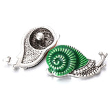 6pcs Mixed 18mm Metal Snap Button Jewelry Snails Snap Fit Bracelet Bangles