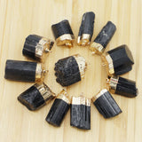 6pcs/lot Tourmaline Stone Necklaces Healing Charms