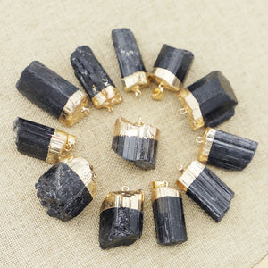 6pcs/lot Tourmaline Stone Necklaces Healing Charms
