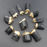 6pcs/lot Tourmaline Stone Necklaces Healing Charms