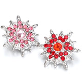 6pcs Snap Button Jewelry Bracelet Charm Crystal Rhinestone 18mm Snap Buttons