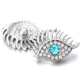 6pcs Snap Buttons Jewelry 18MM Crystal Fit Snap Bracelets Women ZA1214