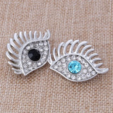 6pcs Snap Buttons Jewelry 18MM Crystal Fit Snap Bracelets Women ZA1214
