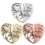 6pcs/lot 18mm Metal Heart Snap Buttons For DIY Snap Jewelry