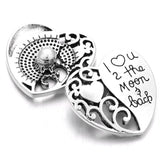 6pcs/lot 18mm Metal Heart Snap Buttons For DIY Snap Jewelry