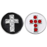 6pcs Cross Ribbon High-Heeled Shoes Snap Buttons