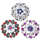 6pcs Rhinestone Flower 18mm Snap Buttons for Snap Bangle Bracelet Necklace