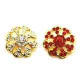 6pcs Golden Metal Flower Snap Buttons for 18mm Snap Jewelry