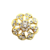6pcs Golden Metal Flower Snap Buttons for 18mm Snap Jewelry