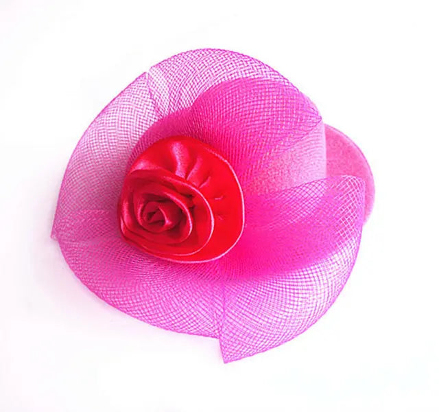 6pcs Pink Rose Flower Hairpins for Women Girls