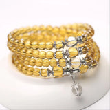 6pcs Crystal Bead Bracelet Necklace Rosary Buddha Lucky Amulet