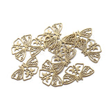 6pcs Raw Brass Moth Butterfly Charms Moon Pendant DIY Jewelry Findings