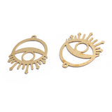6pcs Raw Brass Round Eye Charms Pendant DIY Jewelry Findings Making