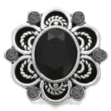 6pcs Snap Button Rhinestone Flower Fit 18mm Snap Bracelets Bangles DIY