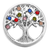 6pcs Colorful Rhinestone Flower Tree Snap Buttons for 18mm Snap Bracelets