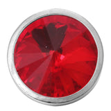 6pcs Red Rhinestone Crystal Snap Buttons for 18mm Snap Bracelets
