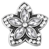 6pcs Snap Button Rhinestone Flower Fit 18mm Snap Bracelets Bangles DIY
