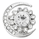 6pcs Snap Button Rhinestone Flower Fit 18mm Snap Bracelets Bangles DIY