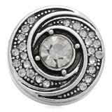 6pcs Snap Button Rhinestone Flower Fit 18mm Snap Bracelets Bangles DIY