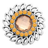 6pcs Brown Rhinestone Metal 18mm Snap Buttons DIY Snap Button Bracelet