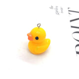 6pcs Translucency Big Duck Resin Charms for Earring Keychain