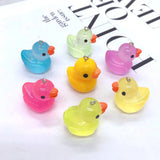 6pcs Translucency Big Duck Resin Charms for Earring Keychain