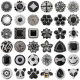 6pcs Mixed Rhinestone 18mm Snap Button Jewelry Set