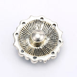 6pcs Mixed Metal Rhinestone Snap Button Jewelry