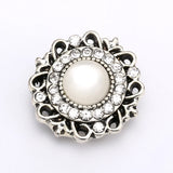 6pcs Mixed Metal Rhinestone Snap Button Jewelry