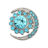 6pcs Mixed Metal Snap Buttons with Rhinestone for Snap Bracelets