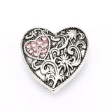 6pcs Mixed Metal 18mm Snap Buttons with Rhinestone, Snap Button Jewelry