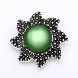 6pcs Mixed Metal 18mm Snap Buttons with Rhinestones for Snap Bracelets