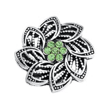 6pcs Mixed Metal Snap Buttons with Rhinestone