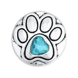 6pcs Mixed Metal 18mm Snap Buttons with Rhinestone for Snap Bracelets