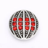 6pcs Mixed Metal 18mm Rhinestone Snap Buttons