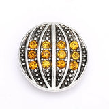 6pcs Mixed Metal 18mm Rhinestone Snap Buttons