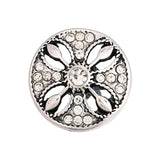 6pcs Mixed Metal 18mm Snap Button Jewelry with Rhinestone Button