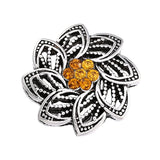 6pcs Mixed Metal Snap Buttons with Rhinestone