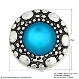 6pcs Mixed Metal 18mm Rhinestone Snap Button Jewelry for Snap Bracelets