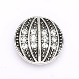 6pcs Mixed Metal 18mm Rhinestone Snap Buttons