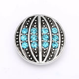 6pcs Mixed Metal 18mm Rhinestone Snap Buttons
