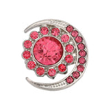 6pcs Mixed Metal Snap Buttons with Rhinestone for Snap Bracelets
