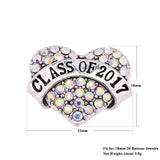 6pcs Mixed Metal 18mm Snap Buttons with Rhinestone for Snap Bracelets Bangles