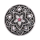 6pcs Mixed Metal 18mm Snap Buttons with Rhinestone